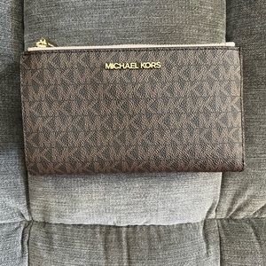 Brown and Pink Michael Kors wallet